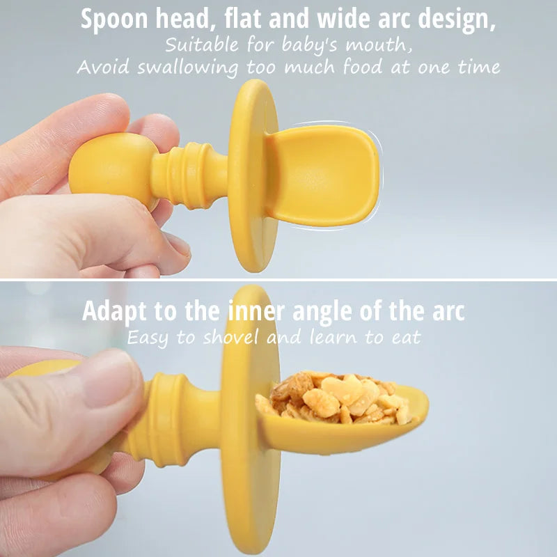 Baby Mini Silicone Fork Spoon