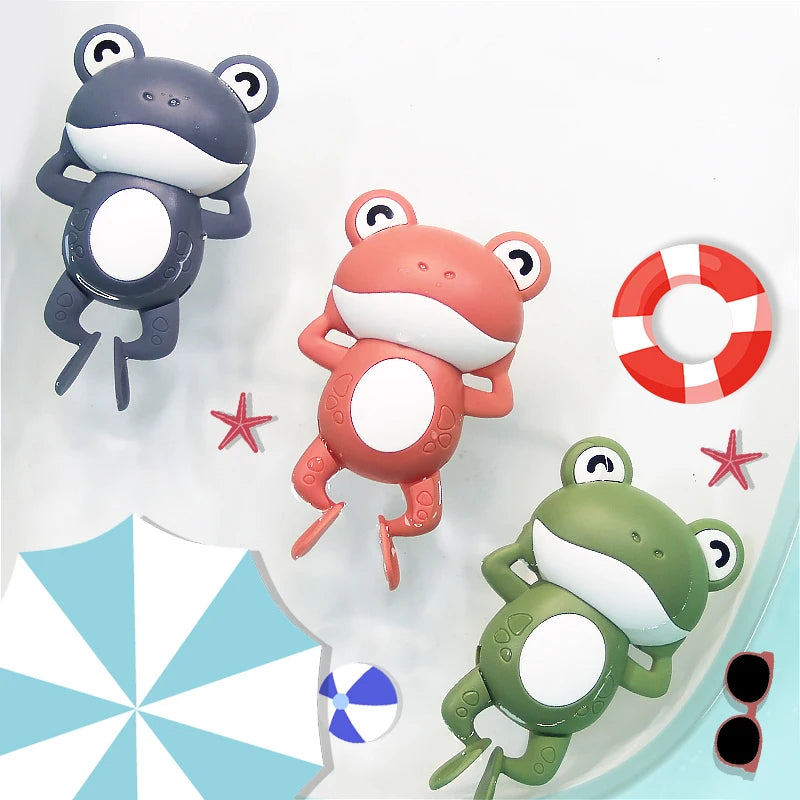 Baby Cute Frogs Clockwork Bath Toy