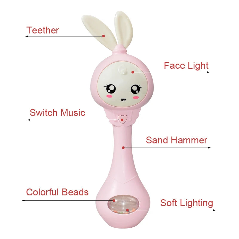 Baby Teether Musical Flashing Rattle Toys