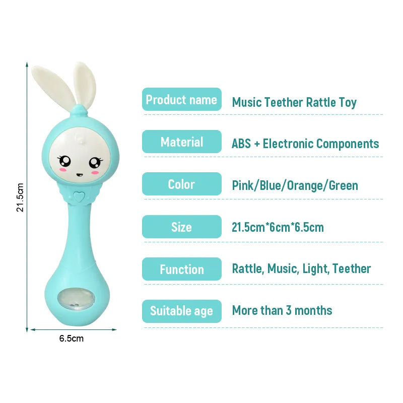 Baby Teether Musical Flashing Rattle Toys