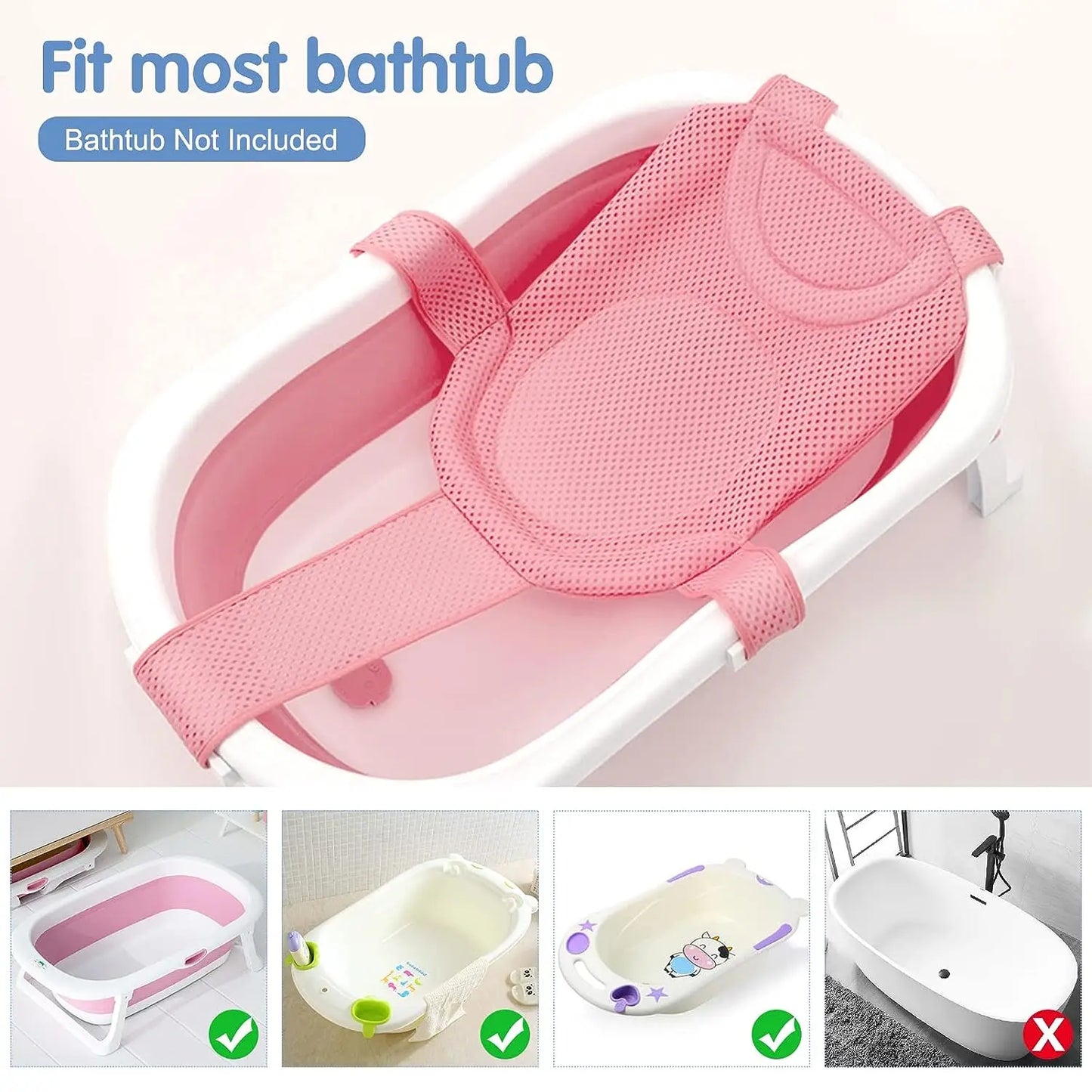 Newborn Baby Adjustable Bathtub Seat