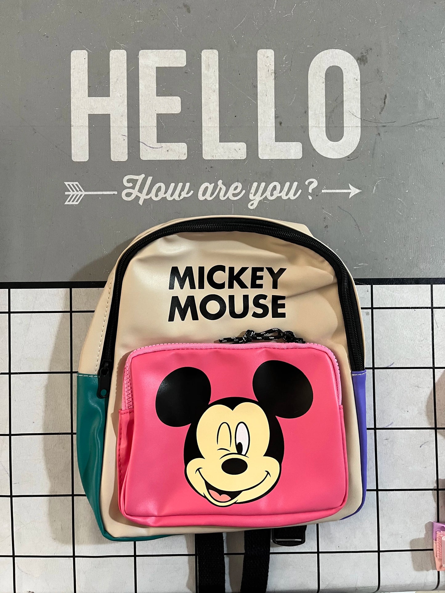 Disney Brand Printed Backpacks Mickey And Minnie Cartoon