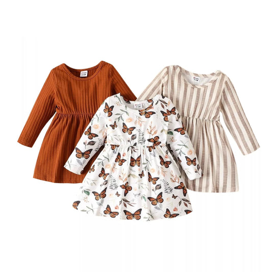 Kids Long-sleeve Birthday Party Dress