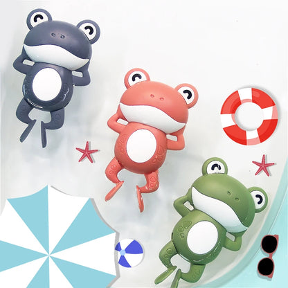 Baby Cute Frogs Clockwork Bath Toy