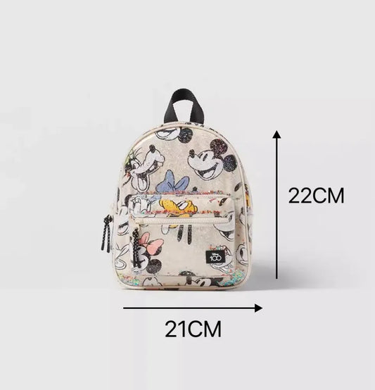 Disney Brand Printed Backpacks Mickey And Minnie Cartoon
