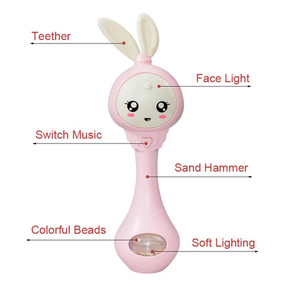 Baby Teether Musical Flashing Rattle Toys