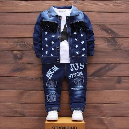 Toddler Boys’ 3-Piece Winter Denim Outfit Set (1T–5T) – Stylish, Comfy & Ready for Adventure