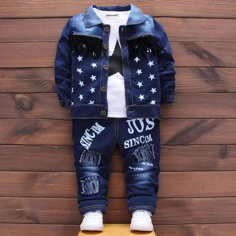 Toddler Boys’ 3-Piece Winter Denim Outfit Set (1T–5T) – Stylish, Comfy & Ready for Adventure