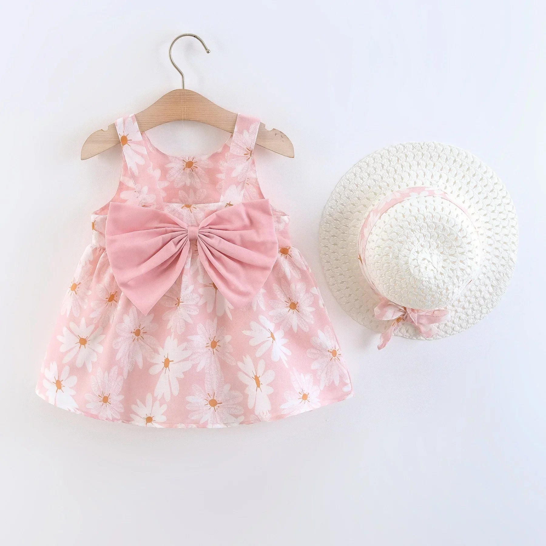 Floral Summer Princess Dress Girls Everyday Bow Casual