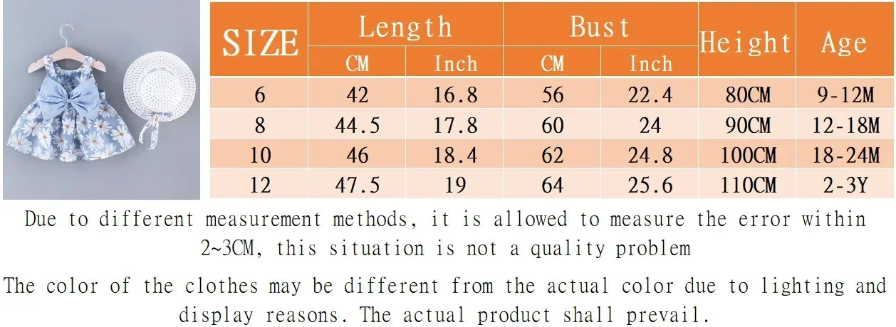 Floral Summer Princess Dress Girls Everyday Bow Casual